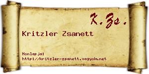 Kritzler Zsanett névjegykártya